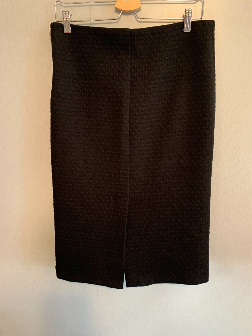 Ann Taylor LOFT - Black Stretch Knit Pencil Skirt; Below-the-Knee